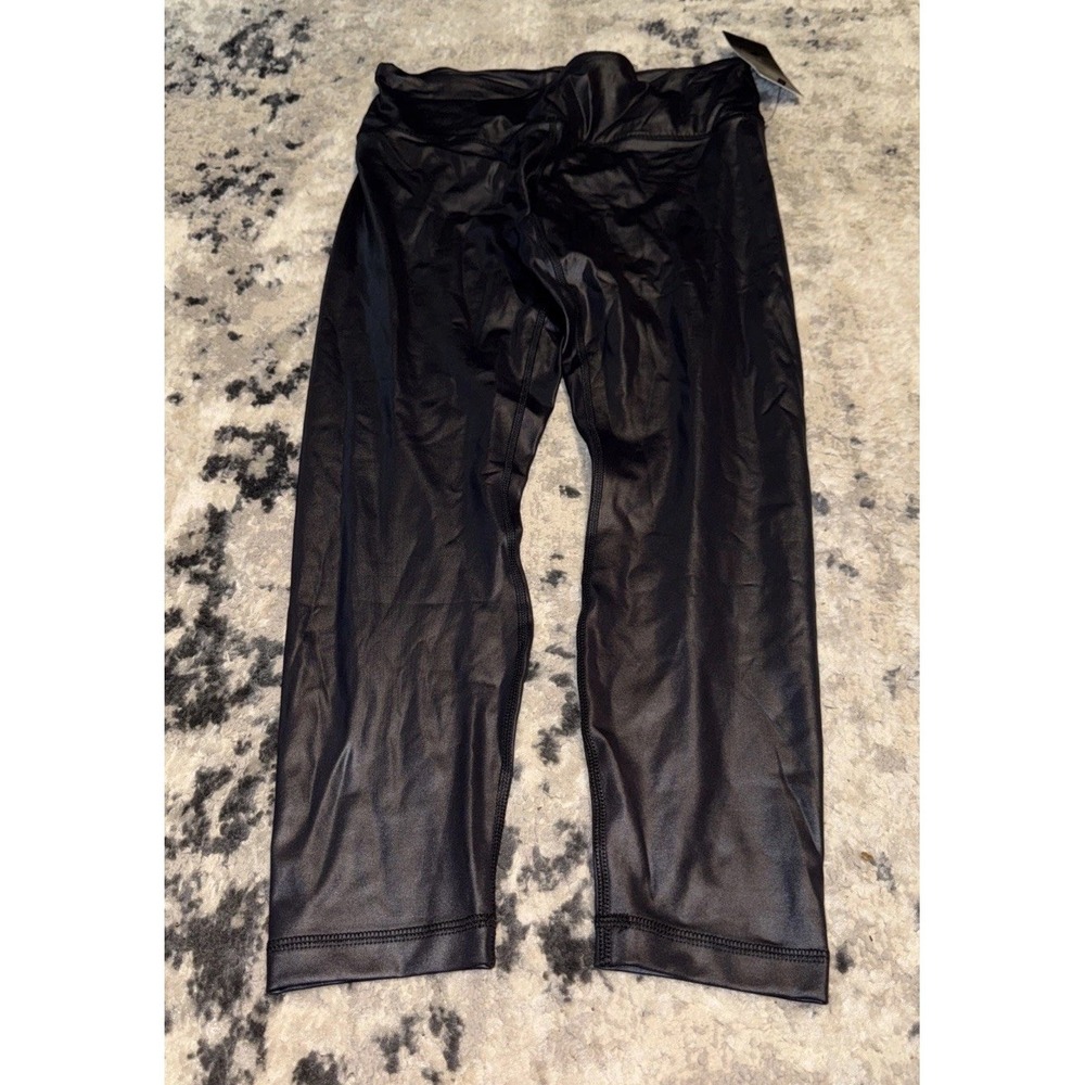 90 Degrees By Reflex Black Ankle Leggings Womens Size Large New‎